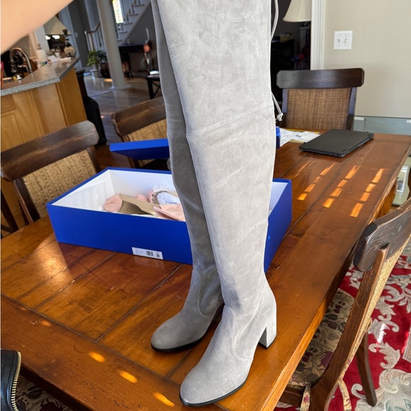 Gray Suede Tieland Stuart Weitzman Boots - Picture 2 of 3